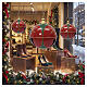 Set sfere natalizie rosso verde con pendente oro max 40x30 cm s2