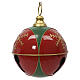 Set sfere natalizie rosso verde con pendente oro max 40x30 cm s3