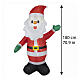 Illuminated inflatable Santa Claus with cool white LED lighting, 70x45x24 in, outdoor s3