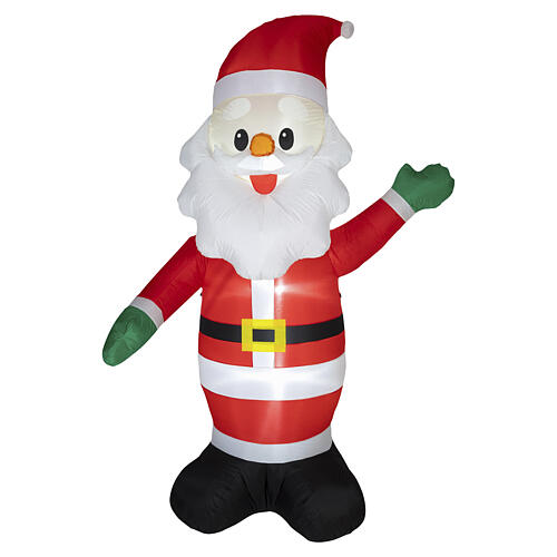Père Noël gonflable lumineux pour extérieur LED blanc froid 245x160x80 cm 1