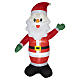 Babbo Natale gonfiabile luminoso da esterno est LED bianco freddo 245x160x80 cm s1