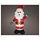 Babbo Natale gonfiabile luminoso da esterno est LED bianco freddo 245x160x80 cm s3
