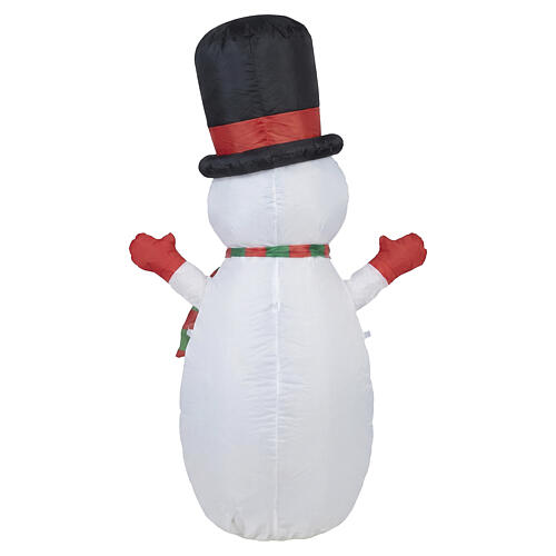 Illuminated inflatable snowman with cold white and multicolour LEDs, 47x30x20 in, outdoor 4