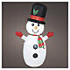 Illuminated inflatable snowman with cold white and multicolour LEDs, 47x30x20 in, outdoor s1