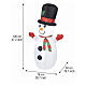Bonhomme de neige gonflable lumineux LED blanc froid multicolore 120x78x50 cm extérieur s3