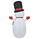 Boneco de neve inflável luminoso LED branco frio multicolor 120x78x50 cm para exterior s4