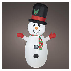 Inflatable snowman with cool LED light for outdoor use, 70x47x30 in