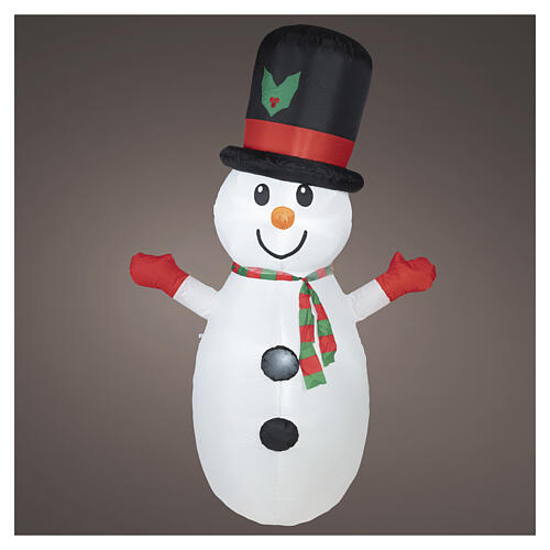 Inflatable snowman with cool LED light for outdoor use, 70x47x30 in 1