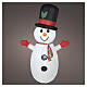 Pupazzo neve gonfiabile con luce LED fredda per esterno 180x120x75 cm esterno s1