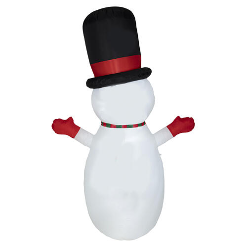 Bonhomme de neige gonflable lumineux LED blanc froid 240x160x95 cm pour extérieur 4