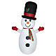 Bonhomme de neige gonflable lumineux LED blanc froid 240x160x95 cm pour extérieur s1