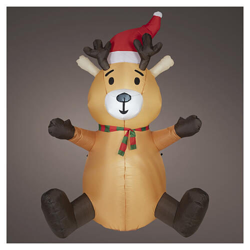 Christmas inflatable reindeer with cold white LEDs, outdoor, 70x50x30 in 1