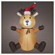Renne gonflable de Noël avec LED blanc froid 180x130x80 cm pour extérieur s1