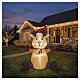 Renne gonflable de Noël avec LED blanc froid 180x130x80 cm pour extérieur s2