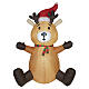 Renne gonflable de Noël avec LED blanc froid 180x130x80 cm pour extérieur s4