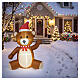 Inflatable Christmas teddy with cold white LED, 70x47x28 in, for outdoor s2