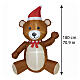 Inflatable Christmas teddy with cold white LED, 70x47x28 in, for outdoor s3
