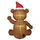 Inflatable Christmas teddy with cold white LED, 70x47x28 in, for outdoor s4