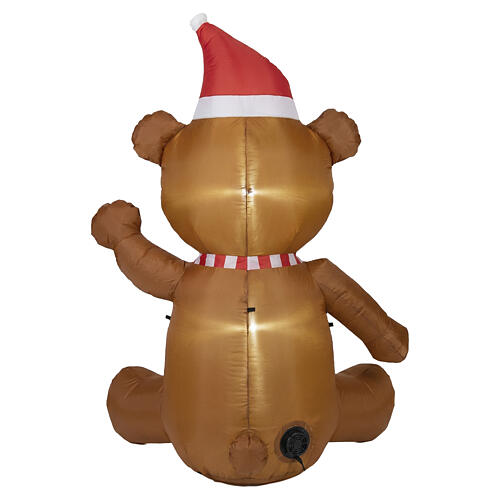 Ourson gonflable de Noël avec LED blanc froid 180x120x70 cm pour extérieur 4