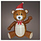 Ourson gonflable de Noël avec LED blanc froid 180x120x70 cm pour extérieur s1