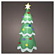 Sapin de Noël gonflable lumineux avec étoile LED 190x80x80 cm pour extérieur s1
