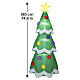 Sapin de Noël gonflable lumineux avec étoile LED 190x80x80 cm pour extérieur s3