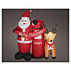 Inflatable Santa Claus and reindeer with LED mailbox for outdoors, 70x60x38 in s3