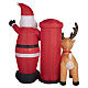 Inflatable Santa Claus and reindeer with LED mailbox for outdoors, 70x60x38 in s4