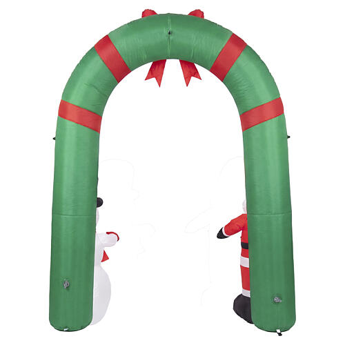 Arche gonflable Père Noël et bonhomme de neige LED 245x198x80 cm pour extérieur 4