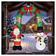 Arche gonflable Père Noël et bonhomme de neige LED 245x198x80 cm pour extérieur s2