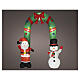 Arche gonflable Père Noël et bonhomme de neige LED 245x198x80 cm pour extérieur s3