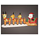 Outdoor inflatable Christmas sleigh with Santa and LED reindeers, 55x140x30 in s3