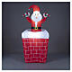 Inflatable Santa in the chimney with motion and LED, 59.1x27.6x27.6 in, outdoor use s1