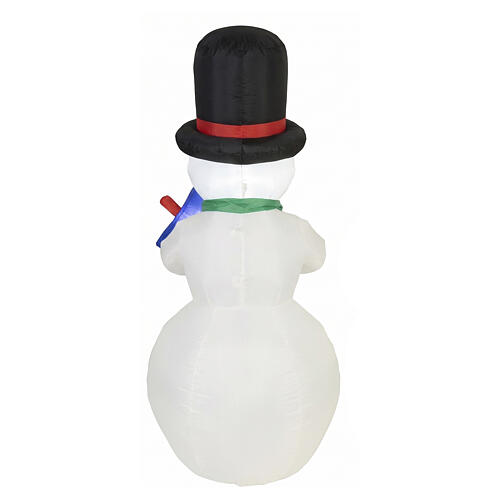 Pupazzo di neve gonfiabile int-est tremolante LED 175x80x70 cm 5