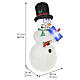 Pupazzo di neve gonfiabile int-est tremolante LED 175x80x70 cm s3