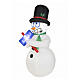 Pupazzo di neve gonfiabile int-est tremolante LED 175x80x70 cm s4