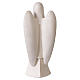 Harmonie guardian angel statue with four-leaf clover in natural Val Gardena wood s4