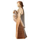 Figura pastor con oveja en brazos acabado marrón Val Gardena Aram de madera s2