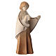 Figura pastor con oveja en brazos acabado marrón Val Gardena Aram de madera s3