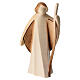 Shepherd figurine with staff 'Aram' in brown Val Gardena wood s1