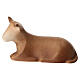 Ox figurine in brown Val Gardena maple wood, Aram Nativity s1