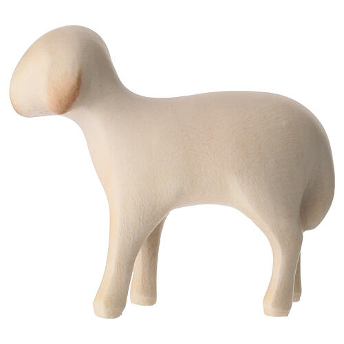 Standing little goat, Nativity figurine in brown maple wood, Val Gardena Aram collection 2