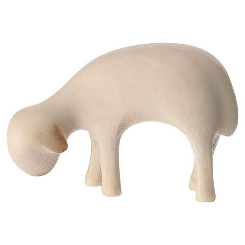Standing sheep figurine in double-patina  Val Gardena wood, Aram 2