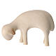 Standing sheep figurine in double-patina  Val Gardena wood, Aram s2