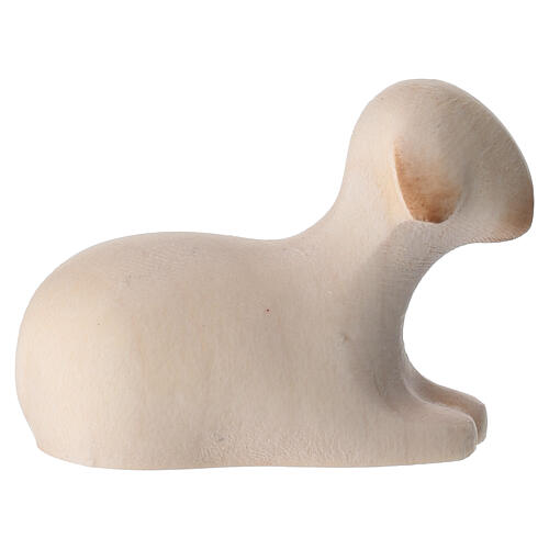 Reclining sheep by Aram collection, wooden double coating Val Gardena Nativity Scene figurine 2