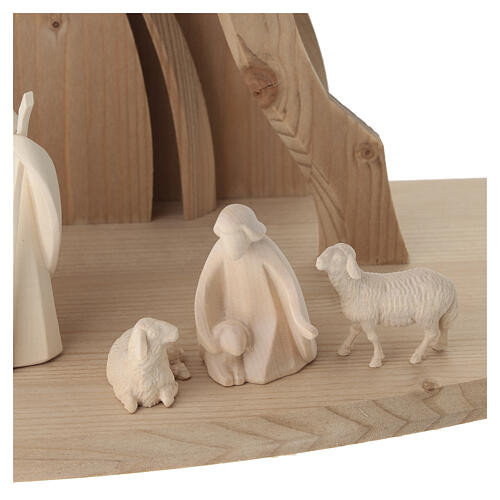 Stalla Altea per figure del presepe Aram in legno doppia patinatura della Val Gardena 4