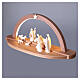 Belén Aram 15 piezas en arco de luz LED de madera natural Val Gardena s4