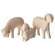 Figurines de crèche Val Gardena 3 moutons Aram à double patine s1