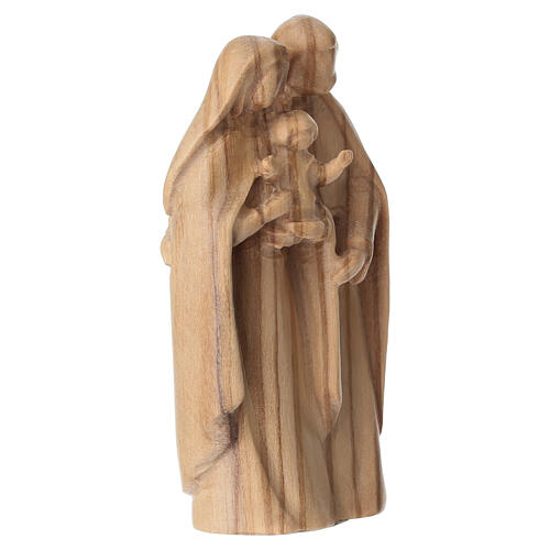 Stylized Holy Family Set in Val Gardena Olive Wood 3