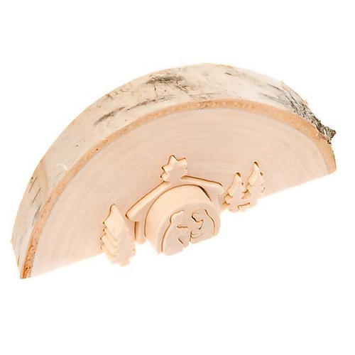 Presepe intagliato legno naturale 1
